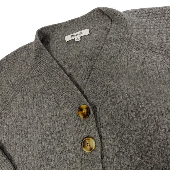 Madewell Sweaters - Madewell Womens Gray Button Ribbed Carigan Sweater Medium